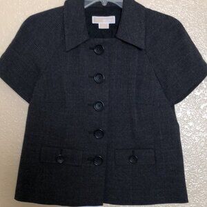 MICHAEL KORS Womens Short sleeve Collared Blazer.